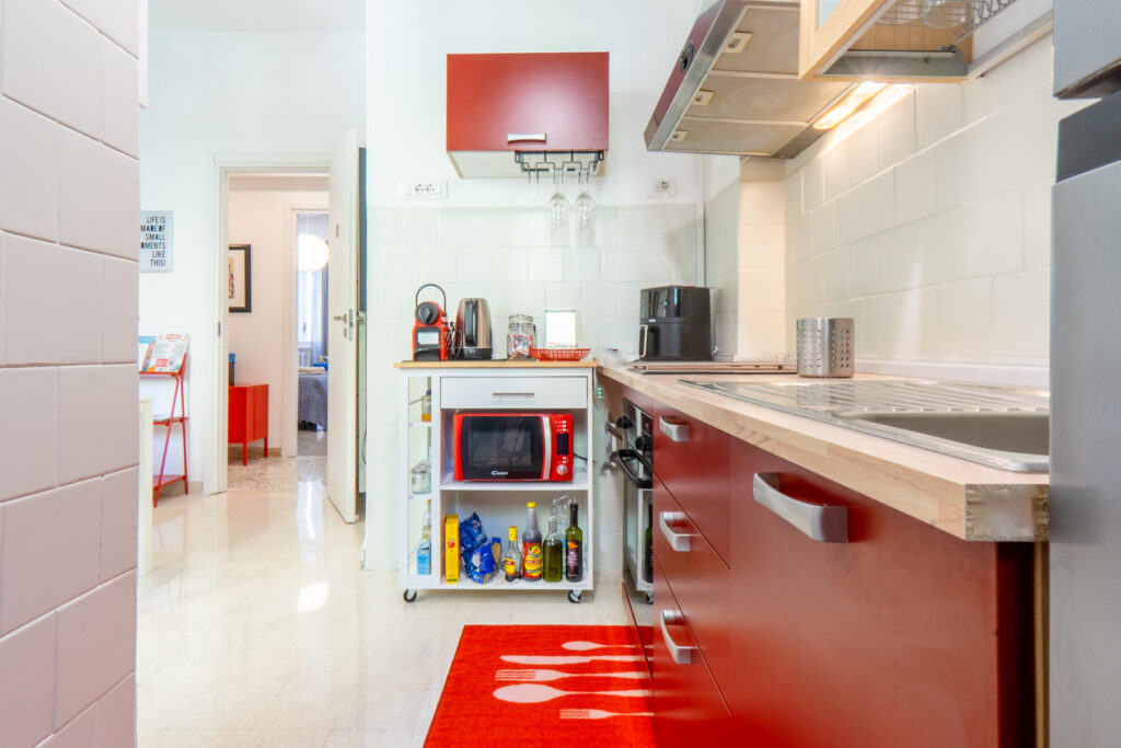 Cucina attrezzata dell’appartamento